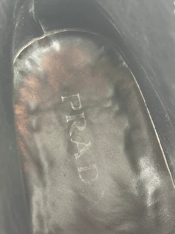 2000s Prada Brown Leather Classy Boots WXLfXpE 11