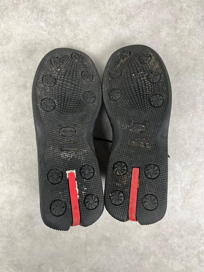 2000s Prada Brown Leather Hybrid Archive Boots KdvKafY 6