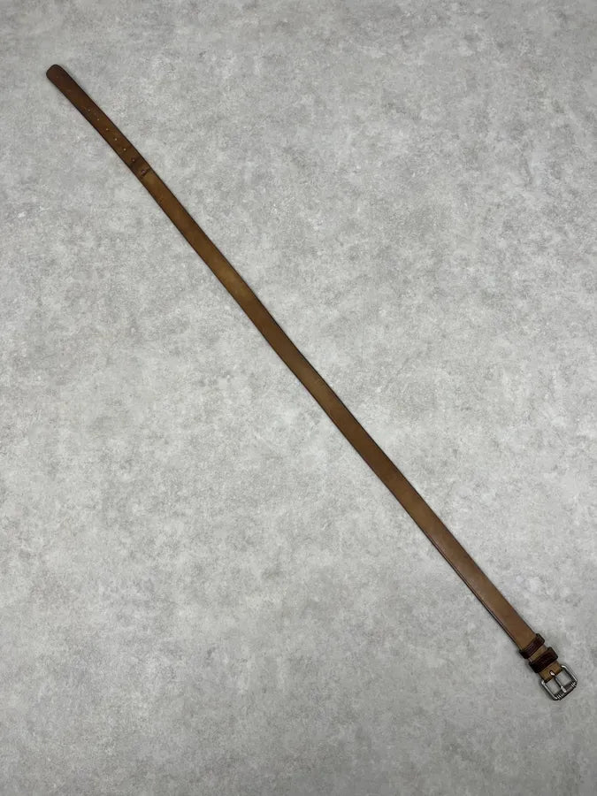 2000s Prada Brown Leather Minimalist Belt WfgPPvA 7