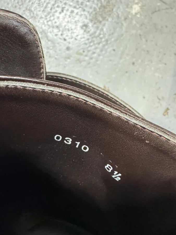 2000s Prada Brown Leather Minimalist Boots JtoswQQ 4