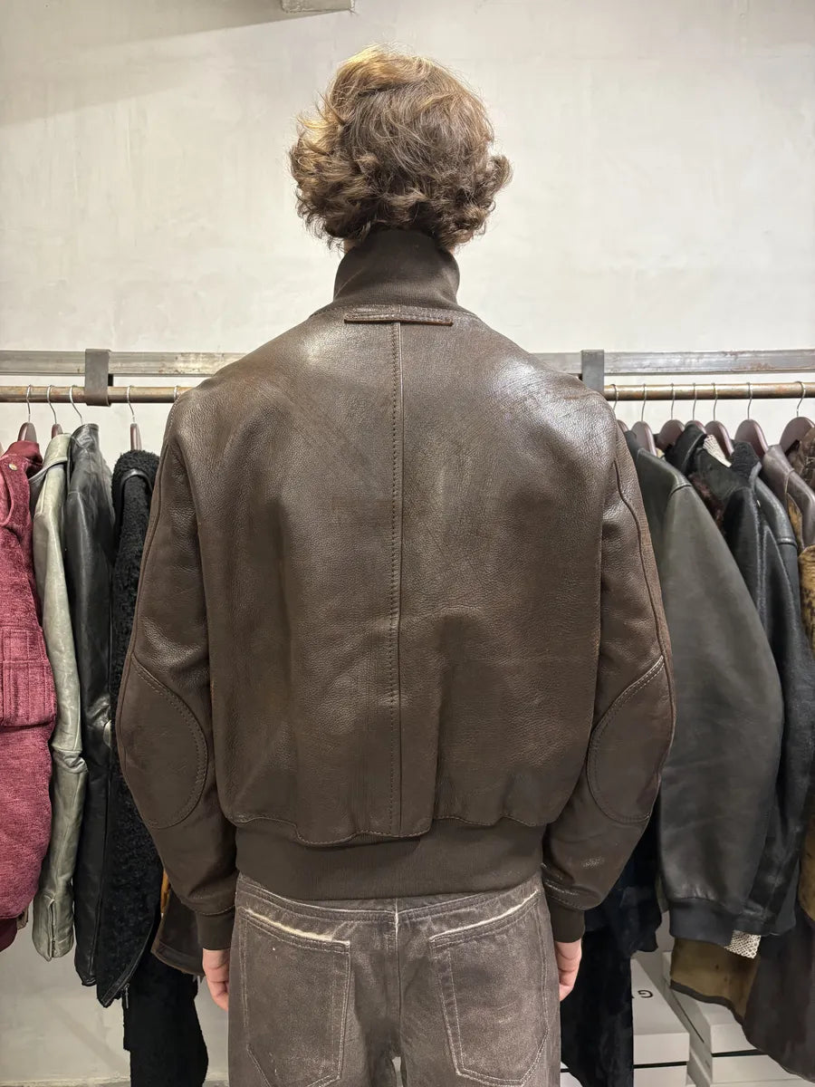 2000s Prada Brown Leather Premium Jacket (M/L) ClwexiS 3