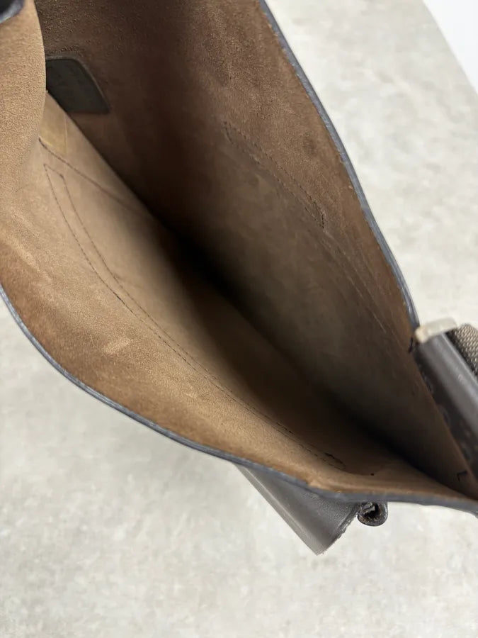 2000s Prada Brown Classy Leather Shoulder Bag CuNBfvR 4