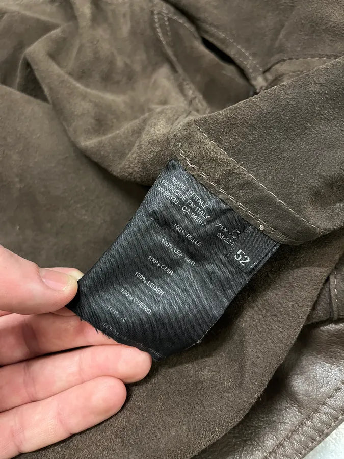 2000s Prada Brown Leather Zip-Up Jacket PSbOpyL 10