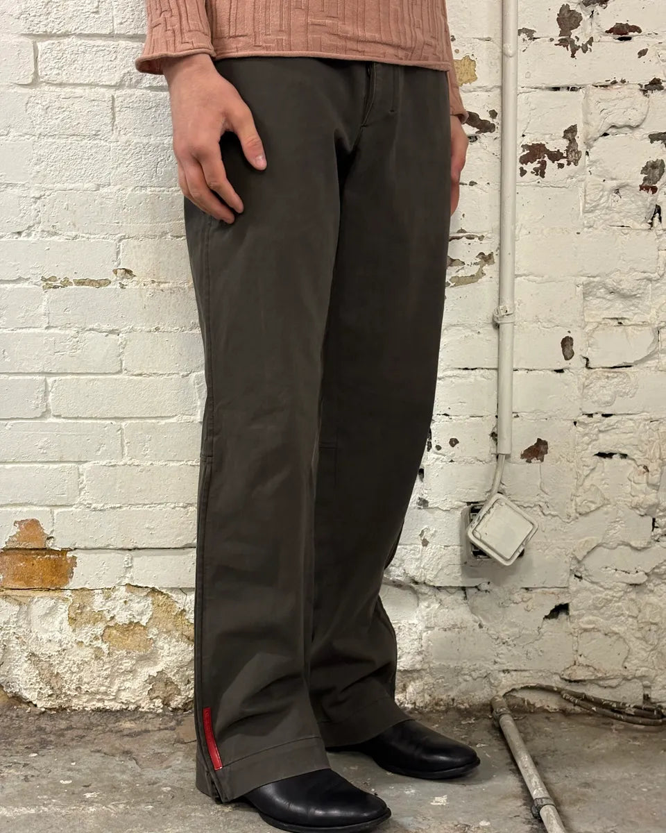 2000s Prada Brown Linea Rossa Cozy Pants xaEheDS 2