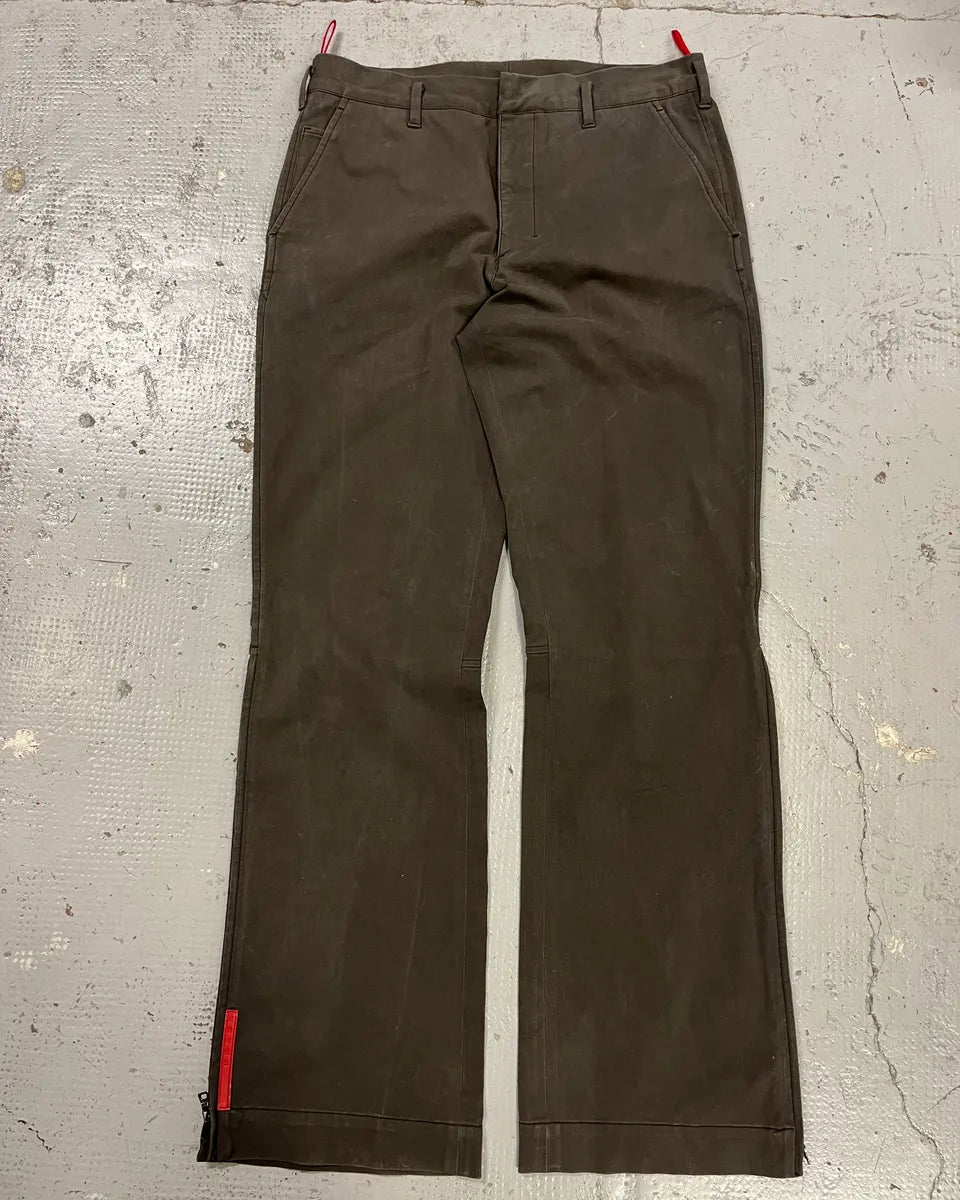 2000s Prada Brown Linea Rossa Cozy Pants xaEheDS 4