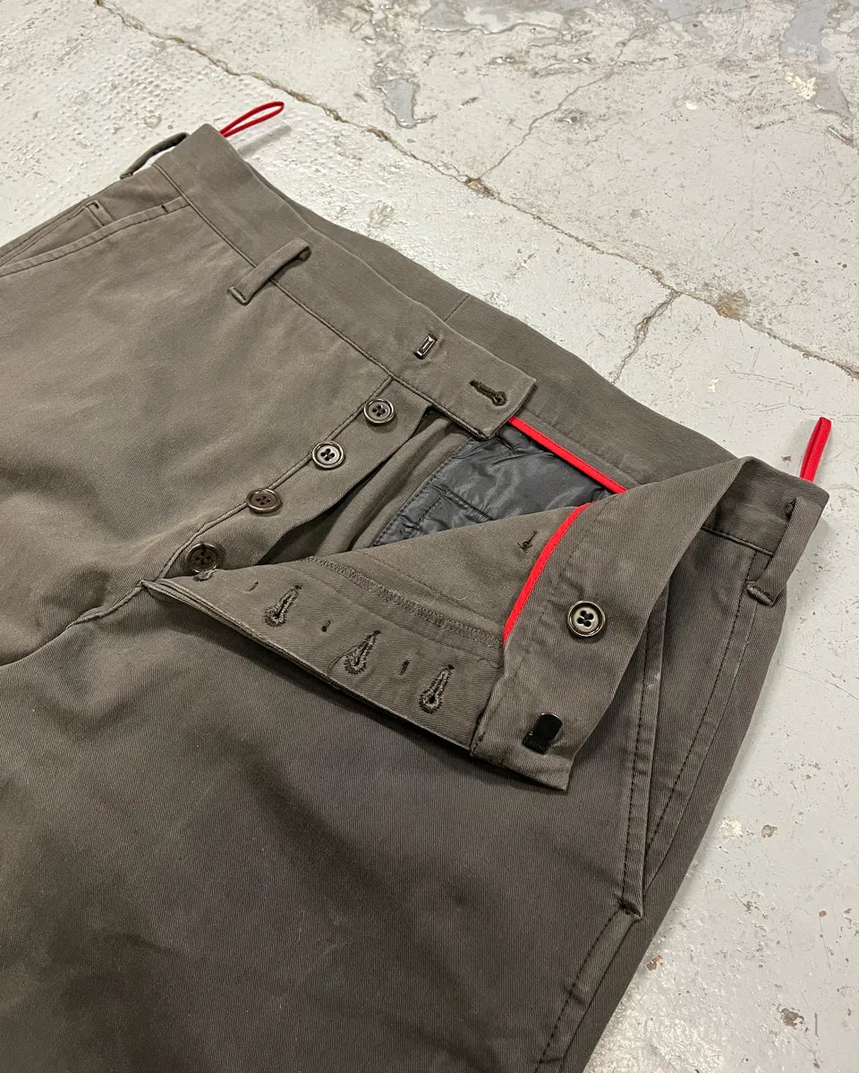 2000s Prada Brown Linea Rossa Cozy Pants xaEheDS 6