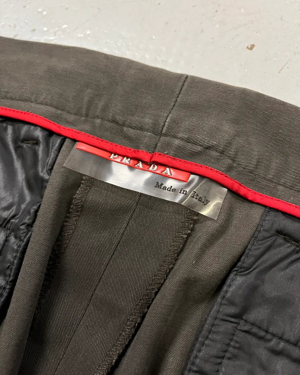 2000s Prada Brown Linea Rossa Cozy Pants xaEheDS 9