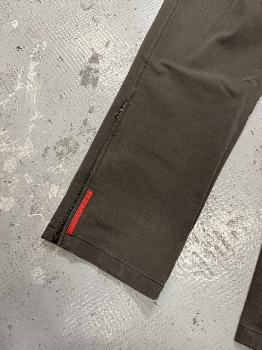 2000s Prada Brown Linea Rossa Pants cqrrivq 11