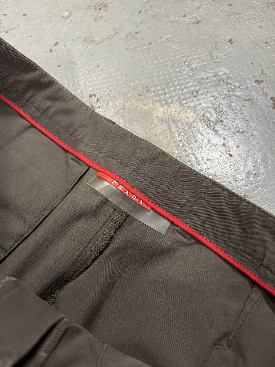 2000s Prada Brown Linea Rossa Pants cqrrivq 6