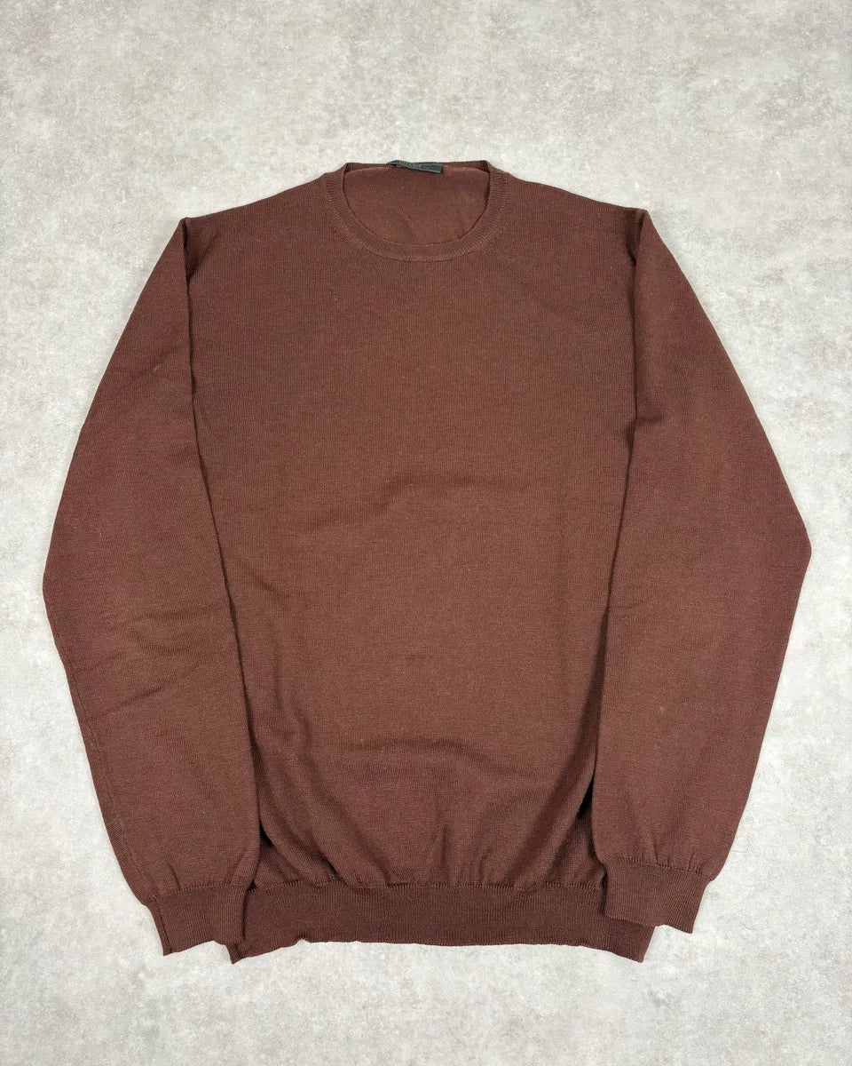 2000s Prada Brown Minimalist Sweater  JwbZkcp 0