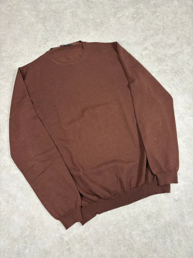 2000s Prada Brown Minimalist Sweater  JwbZkcp 3