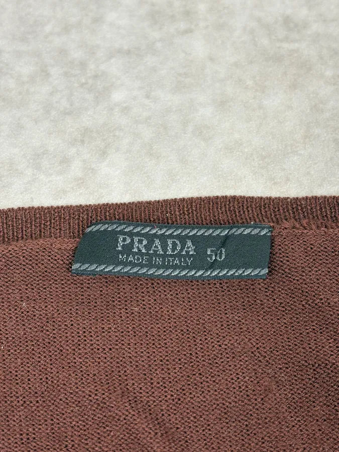 2000s Prada Brown Minimalist Sweater  JwbZkcp 6