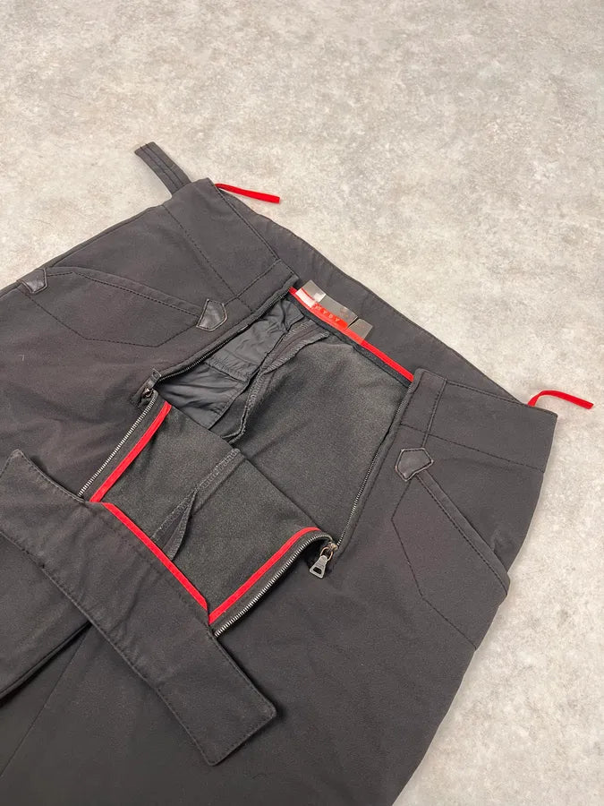 2000s Prada Brown Multi Zip Tactical Pants SHmzzIo 5