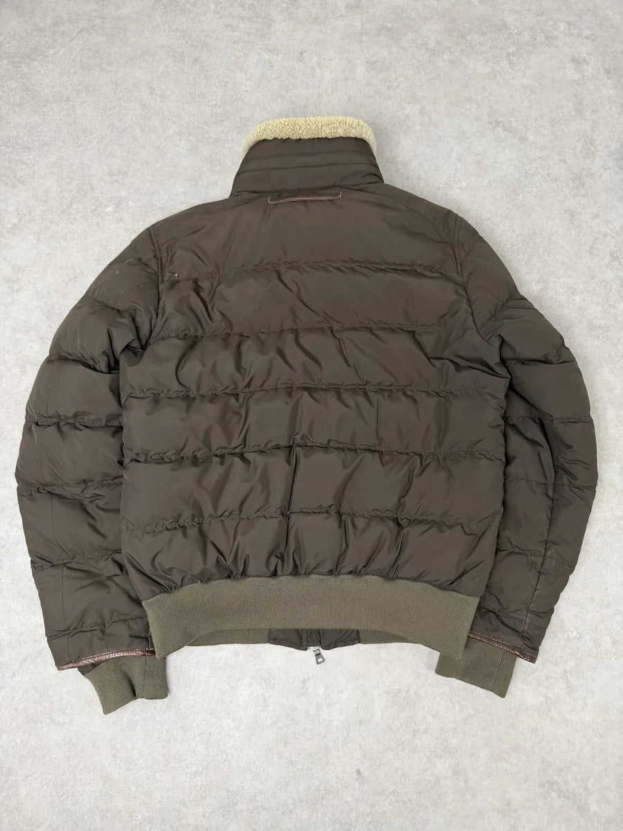 2000s Prada Brown Puffer Fur Collar Jacket NBxkcCV 1