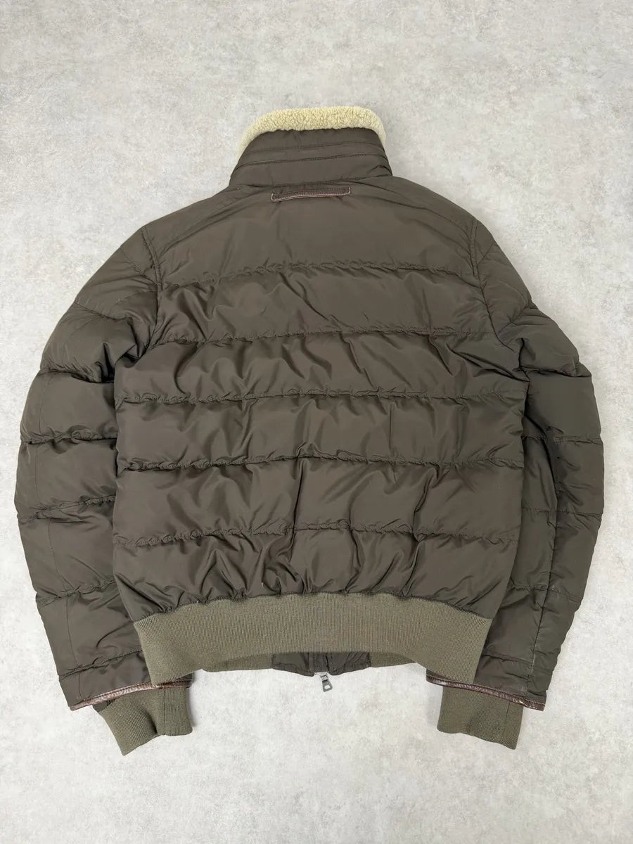 2000s Prada Brown Puffer Fur Collar Jacket NBxkcCV 11