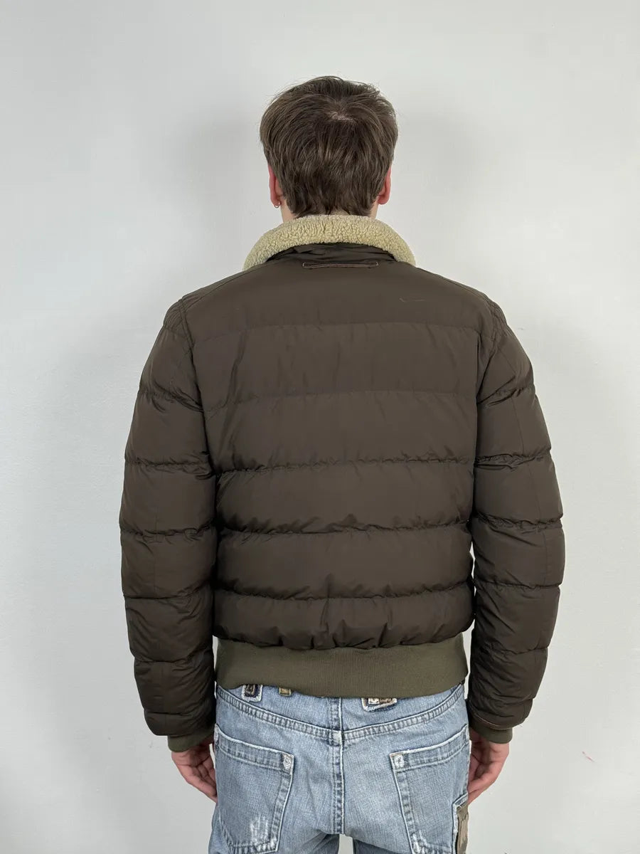 2000s Prada Brown Puffer Fur Collar Jacket NBxkcCV 3