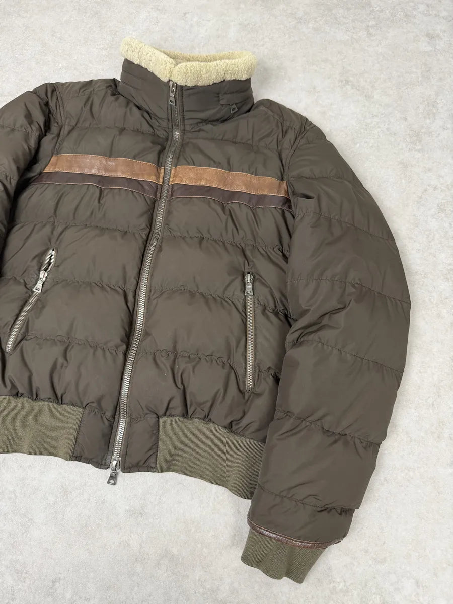 2000s Prada Brown Puffer Fur Collar Jacket NBxkcCV 5