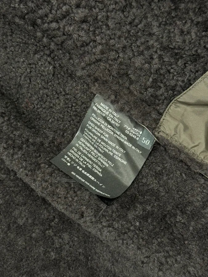 2000s Prada Brown Shearling Leather Buttoned Jacket BprMnkY 9