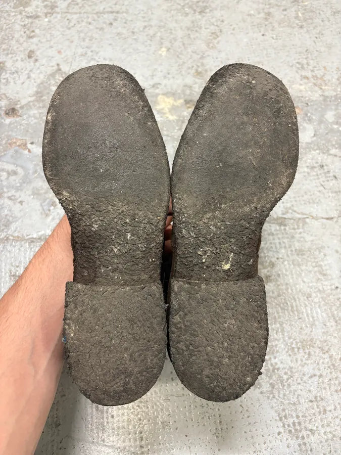 2000s Prada Brown Suede Leather Ankle Boots UykXNSu 8