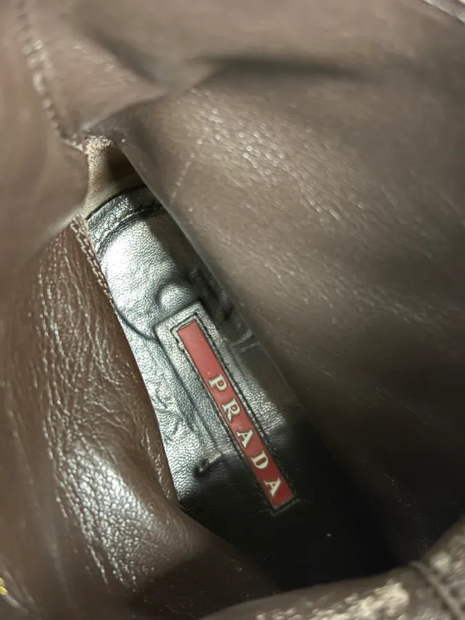 2000s Prada Brown Suede Leather Ankle Boots aiOiVGT 12