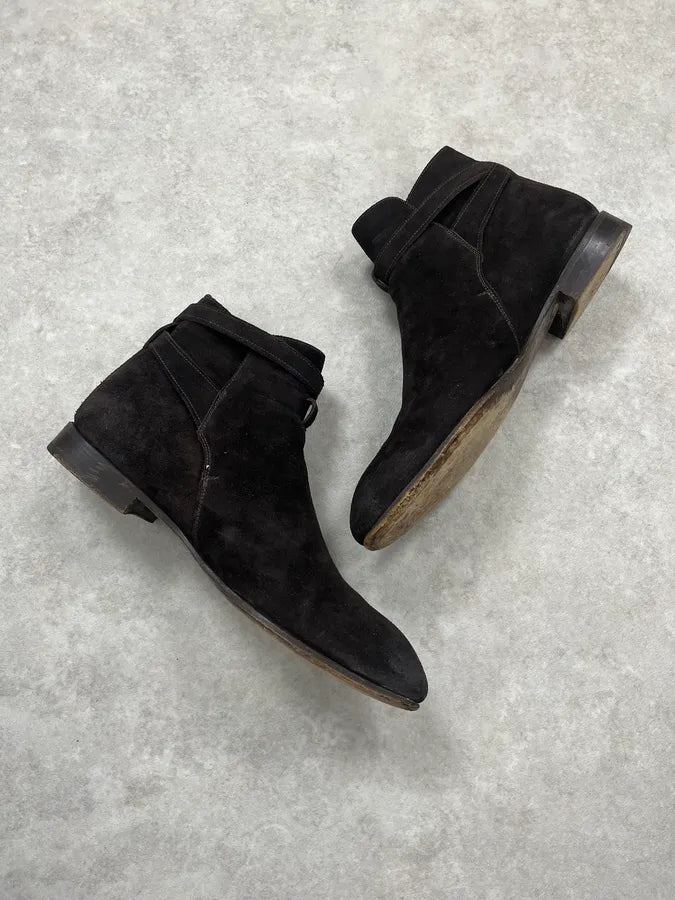 2000s Prada Brown Suede Leather Boots lqBuysy 4