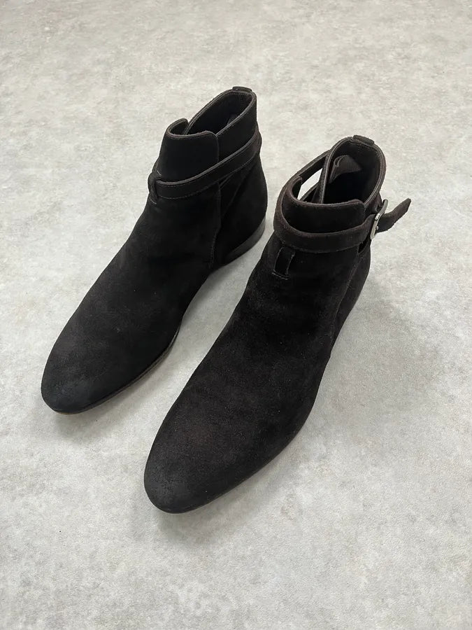 2000s Prada Brown Suede Leather Boots lqBuysy 2