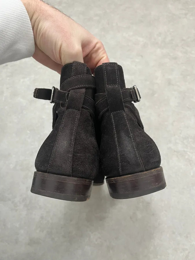 2000s Prada Brown Suede Leather Boots lqBuysy 5