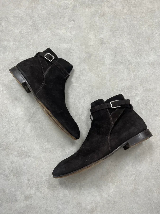 2000s Prada Brown Suede Leather Boots lqBuysy 3