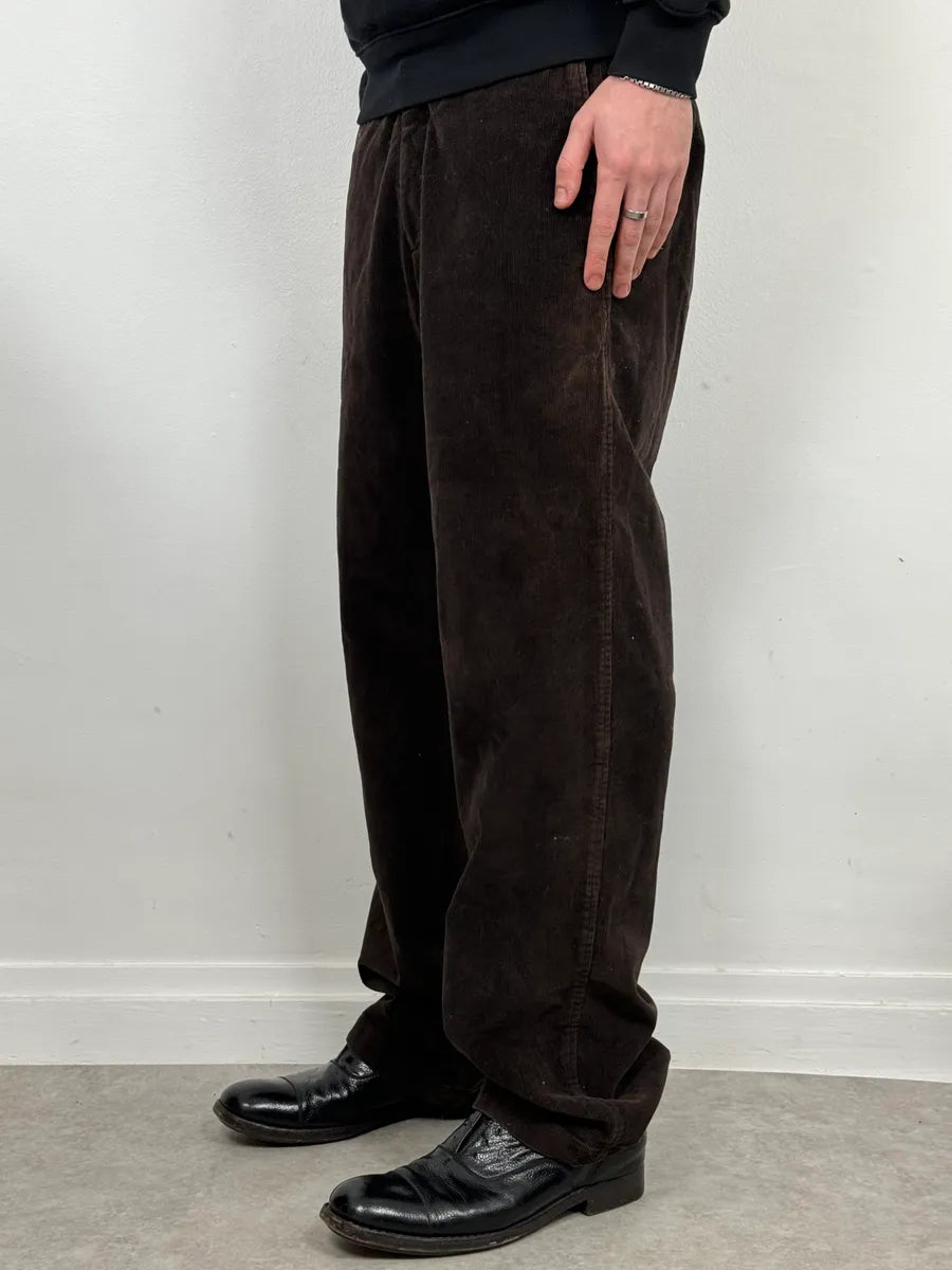 2000s Prada Brown Velvet Cozy Pants xmyttWn 2