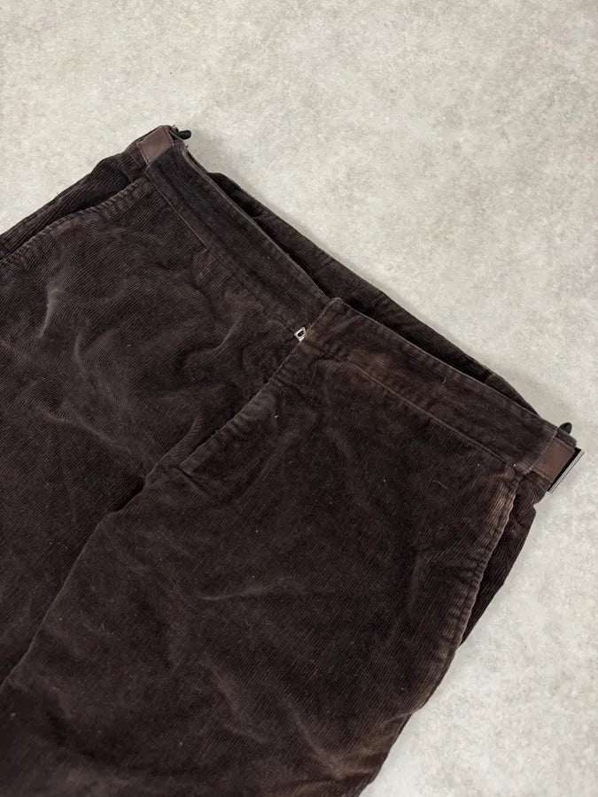 2000s Prada Brown Velvet Cozy Pants xmyttWn 5