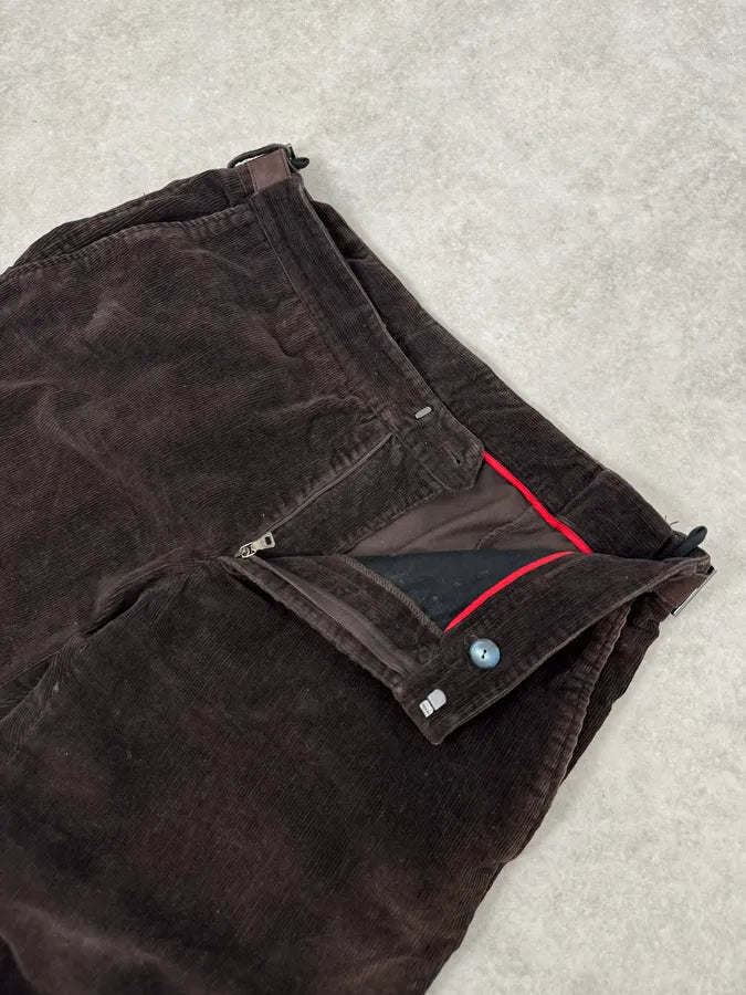 2000s Prada Brown Velvet Cozy Pants xmyttWn 6