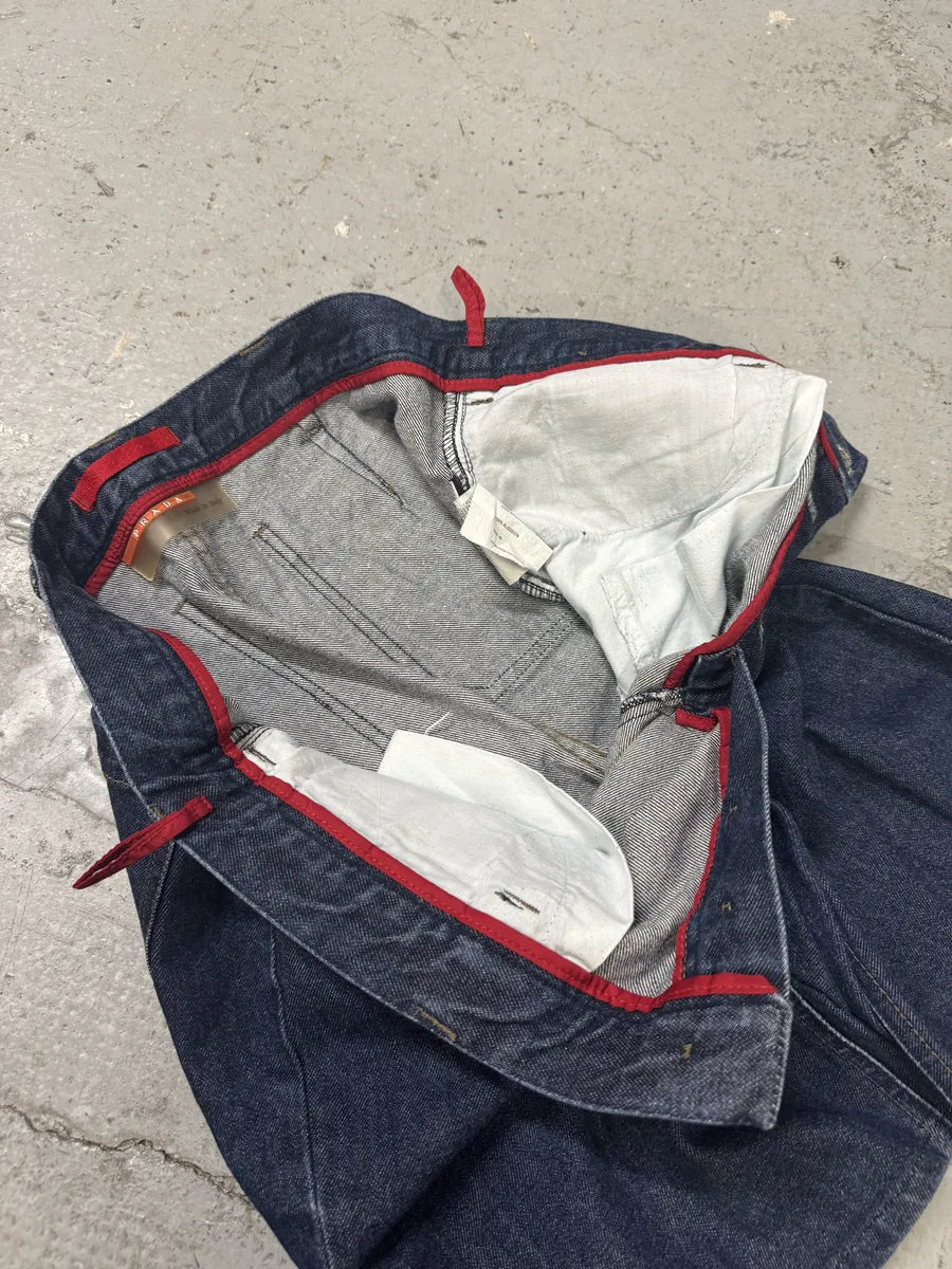 2000s Prada Brut Denim Shorts (S) 2