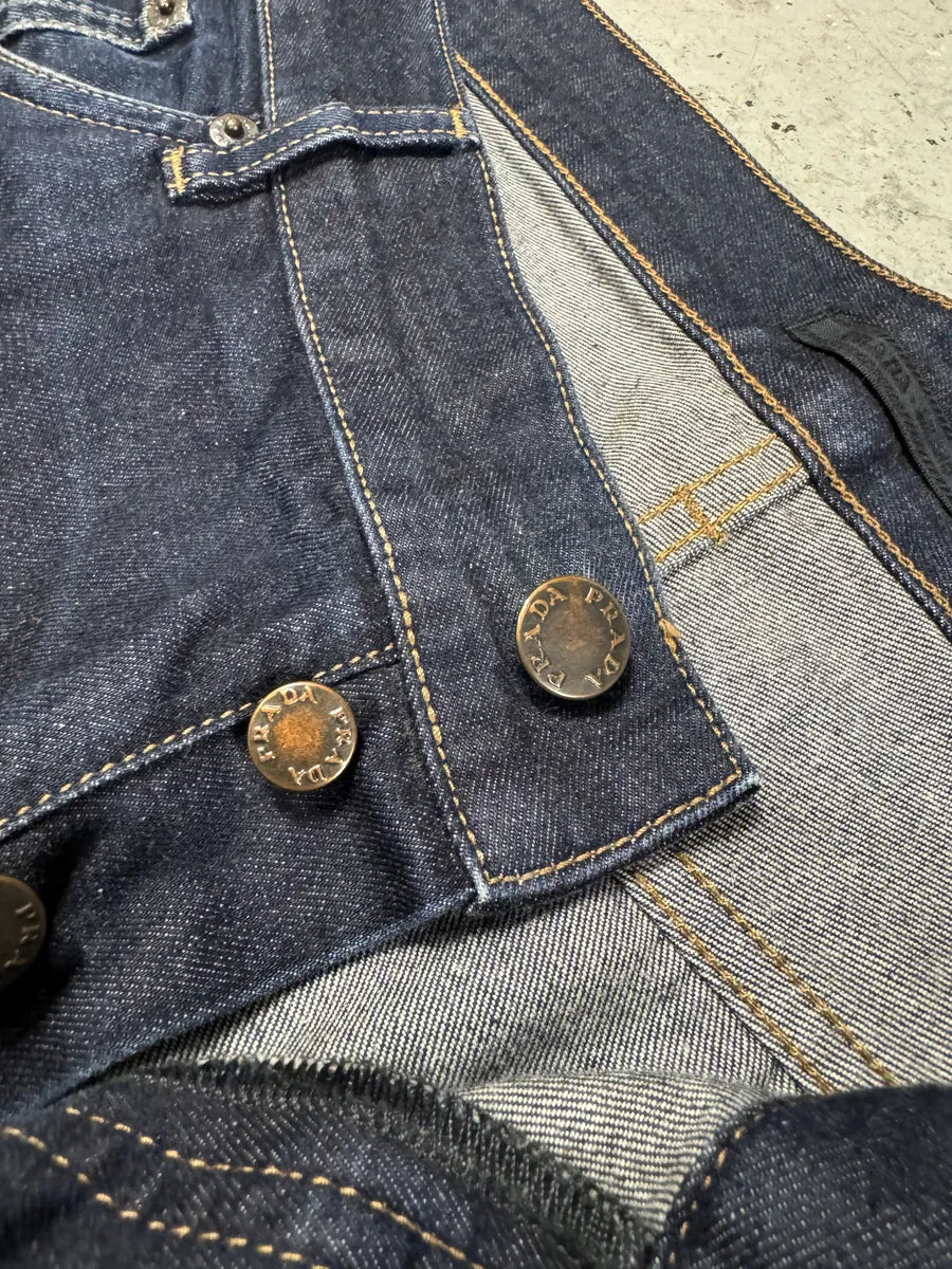 2000s Prada Brut Navy Denim Jeans GAOnYxY 8