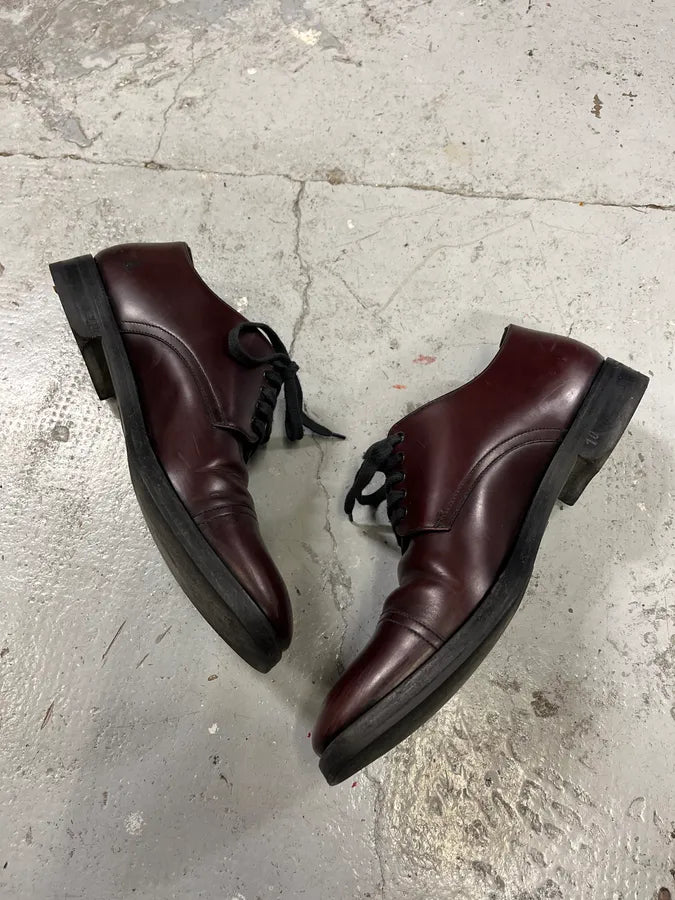 2000s Prada Burgundy Leather Loafers fpZrjjV 2