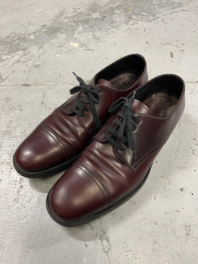 2000s Prada Burgundy Leather Loafers fpZrjjV 3