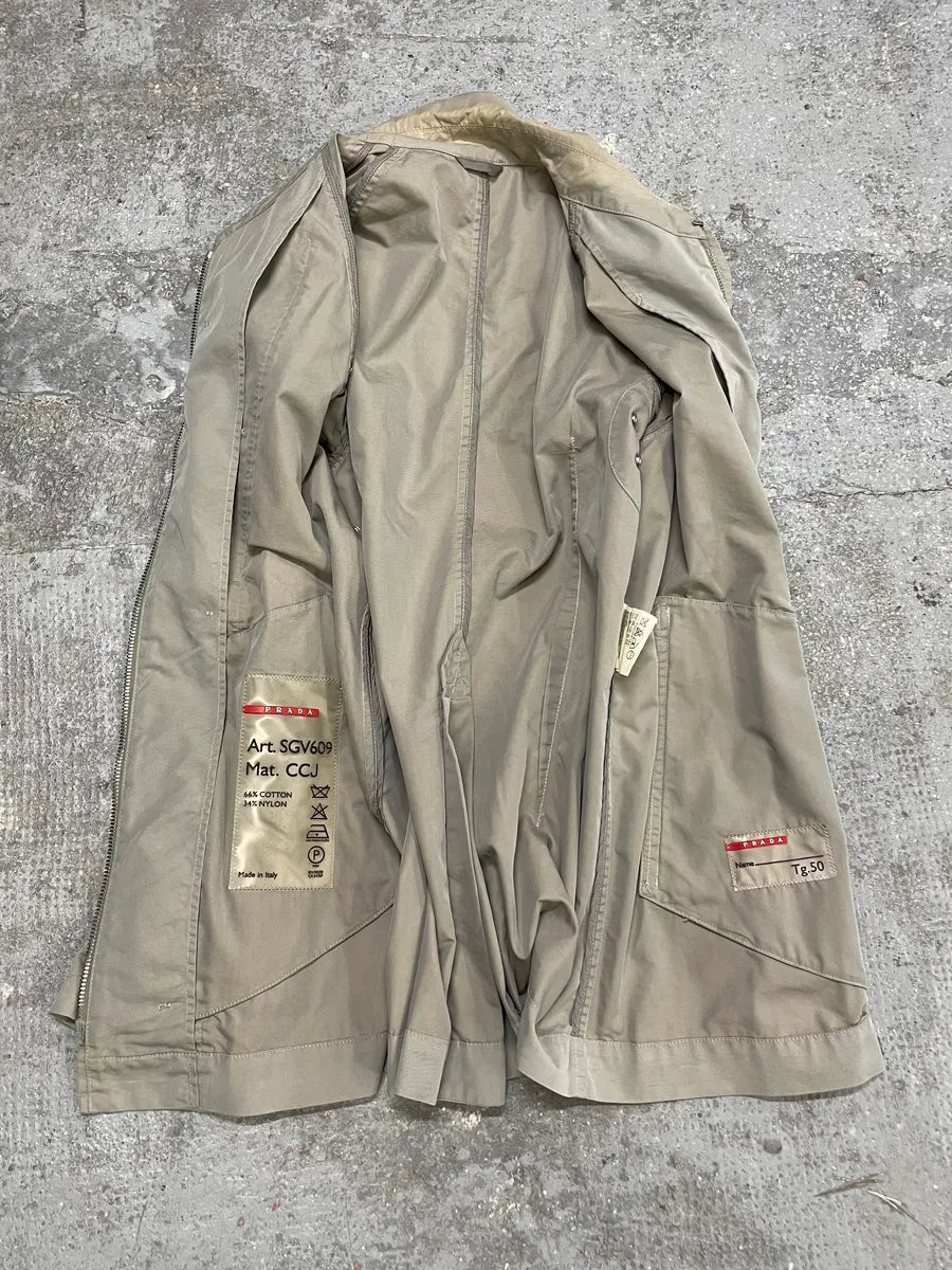 2000s Prada Buttoned Beige Jacket (M) IINQIXl 5
