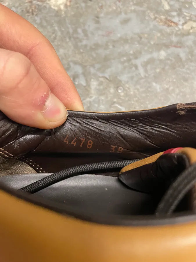 2000s Prada Camel Derby Shoes (38.5eu/us6) 8