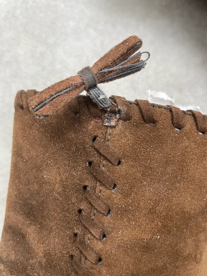 2000s Prada Brown Suede Leather Heels satgyHz 6