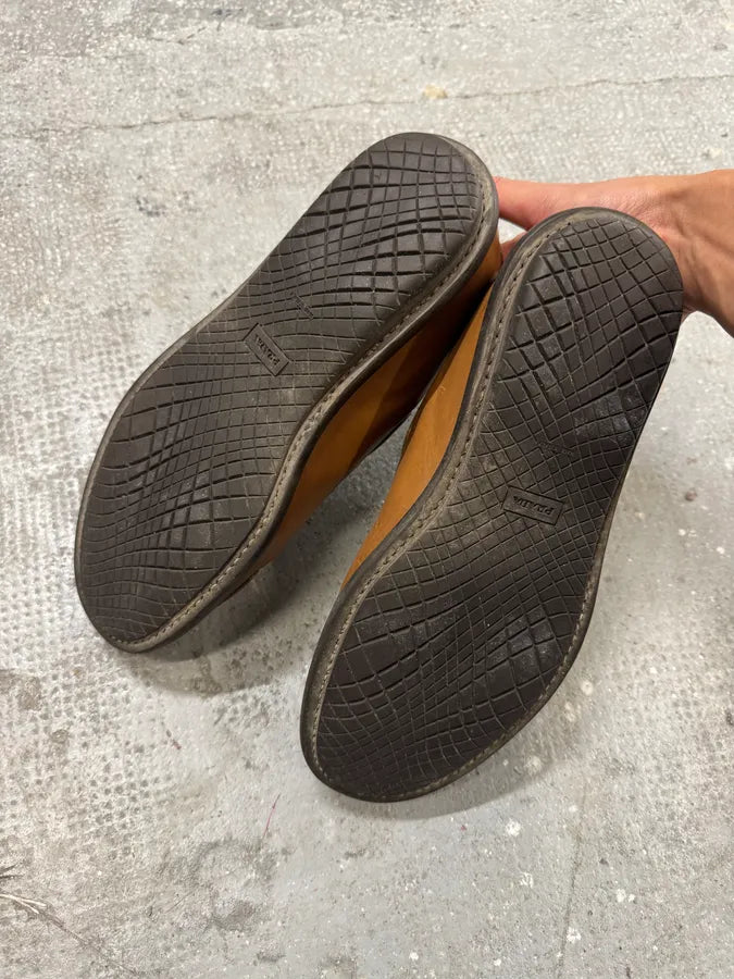 2000s Prada Camel Leather Loafers (42eu/us8.5) 6
