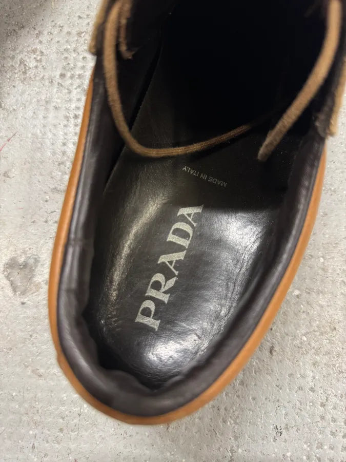 2000s Prada Camel Leather Loafers (42eu/us8.5) 7