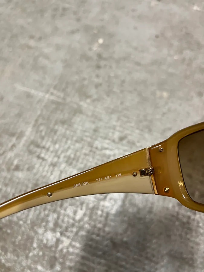 2000s Prada Camel Sunglasses (OS) UVUIAwZ 7