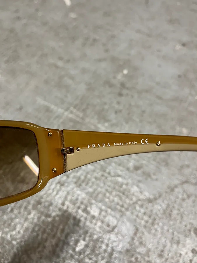 2000s Prada Camel Sunglasses (OS) UVUIAwZ 8