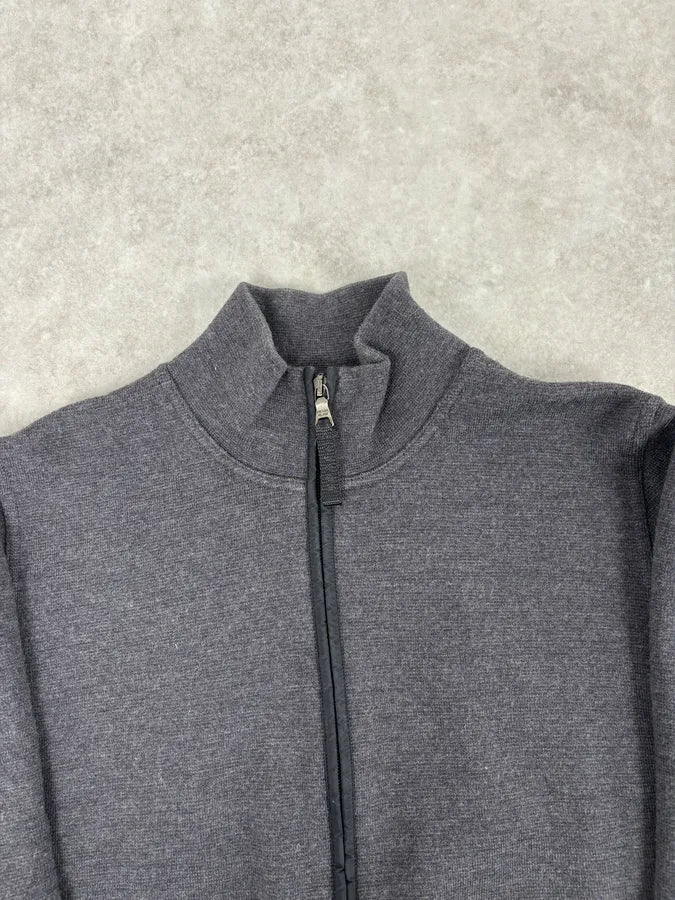 AW2007 Prada Grey Wool Blend Nylon Sleeves Track Jacket cyzyBAI 3