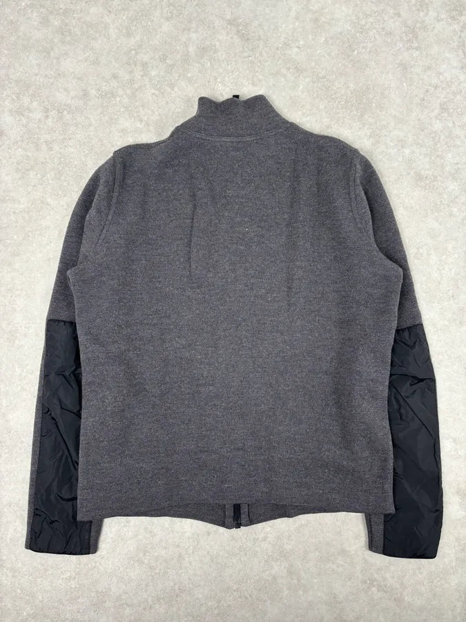 AW2007 Prada Grey Wool Blend Nylon Sleeves Track Jacket cyzyBAI 4
