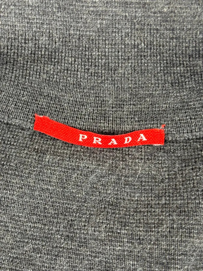 AW2007 Prada Grey Wool Blend Nylon Sleeves Track Jacket cyzyBAI 9