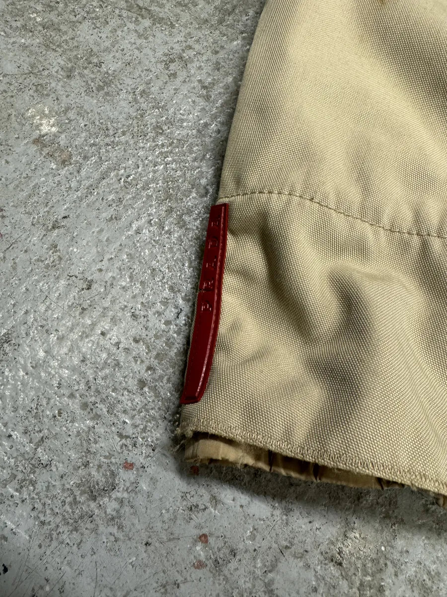 2000s Prada Claps & Zipped Beige Jacket (S/M) Thzxstm 4