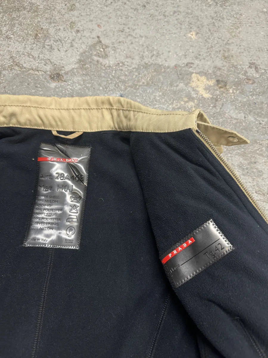 2000s Prada Claps & Zipped Beige Jacket (S/M) Thzxstm 7