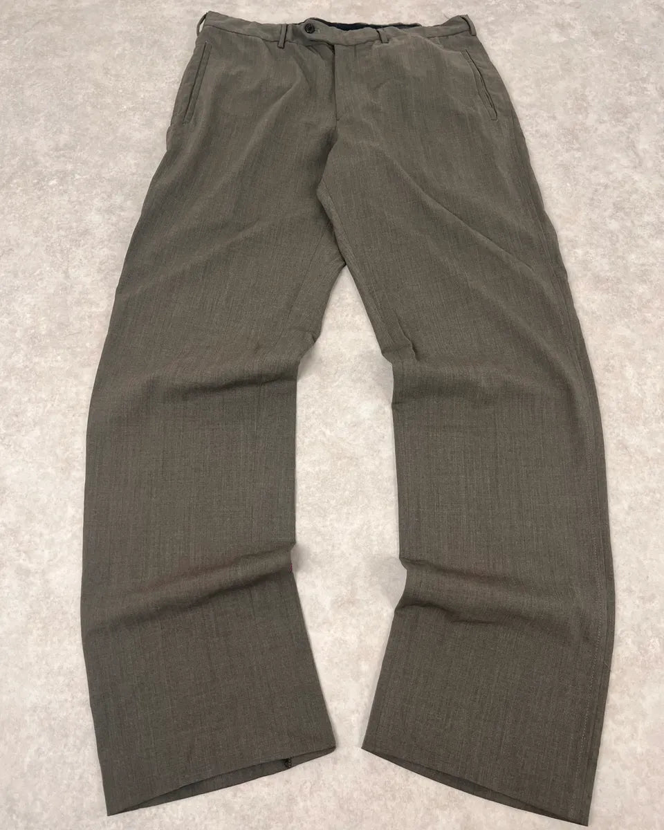 2000s Prada Classic Grey Relaxed Pants TWxQzPO 0