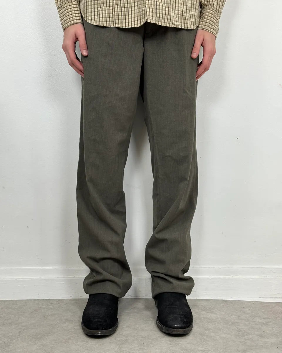 2000s Prada Classic Grey Relaxed Pants TWxQzPO 1