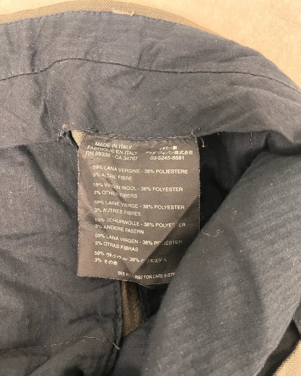 2000s Prada Classic Grey Relaxed Pants TWxQzPO 10